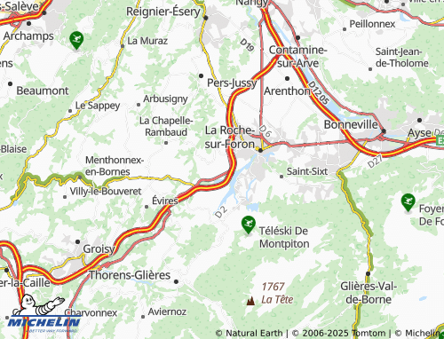 Carte MICHELIN Les Faverges - ViaMichelin