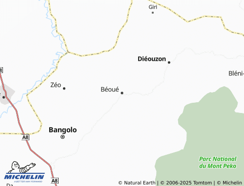 MICHELIN Béoué map - ViaMichelin