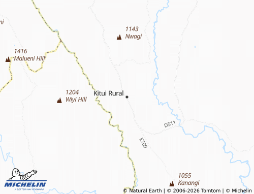 MICHELIN Kitui Rural map - ViaMichelin