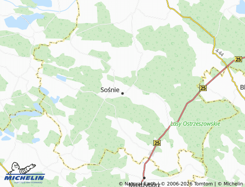 Carte MICHELIN Sośnie - ViaMichelin