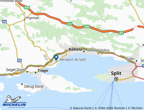 MICHELIN-Landkarte Kaštel Novi - ViaMichelin
