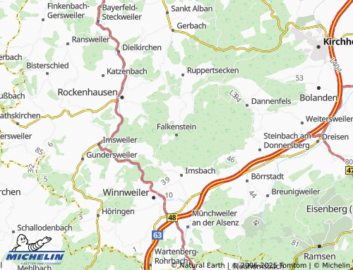 MICHELIN Falkenstein map - ViaMichelin