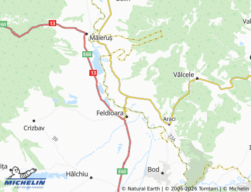 MICHELIN Hăghig map - ViaMichelin