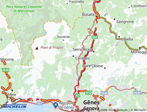 MICHELIN Ceranesi map - ViaMichelin