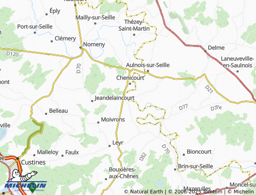 MICHELIN Ajoncourt map - ViaMichelin