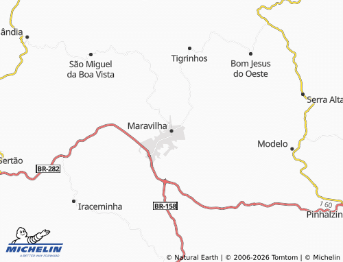 Mappa MICHELIN Maravilha - ViaMichelin
