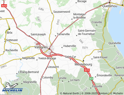 MICHELIN Huberville map - ViaMichelin