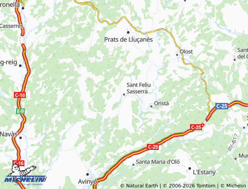 Carte MICHELIN Sant Feliu Sasserra - ViaMichelin