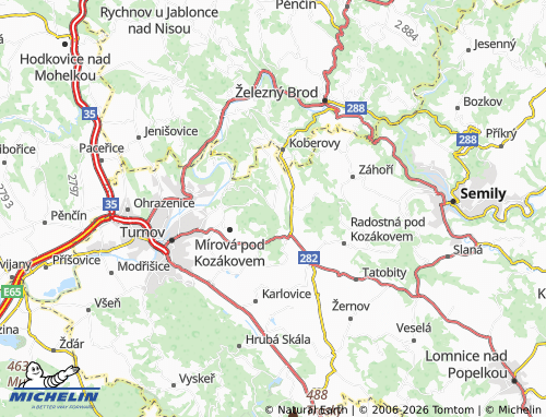 Mapa MICHELIN Klokočí - ViaMichelin