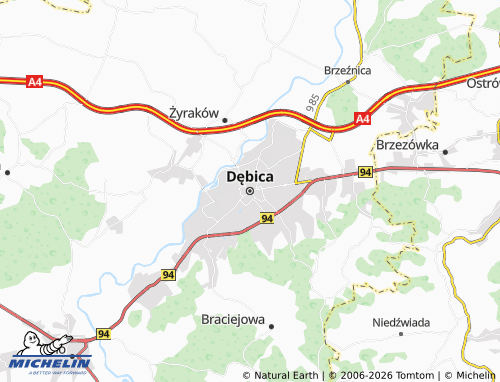 MICHELIN Dębica map - ViaMichelin