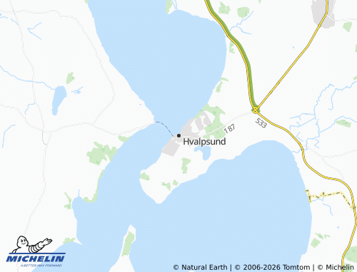MICHELIN-Landkarte Hvalpsund - ViaMichelin