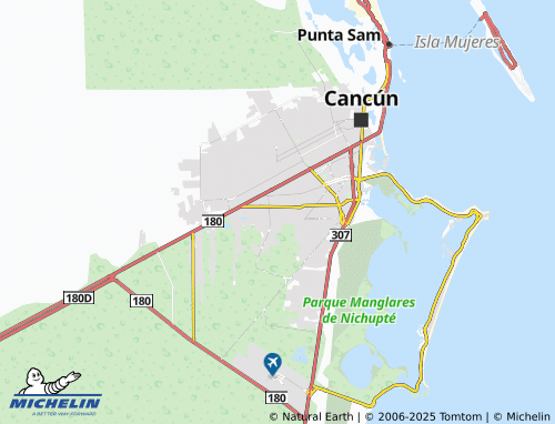 MICHELIN Bosques Nohol map - ViaMichelin