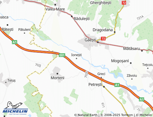 Carte MICHELIN Ionești - ViaMichelin