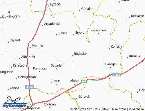 MICHELIN Beybulak map - ViaMichelin
