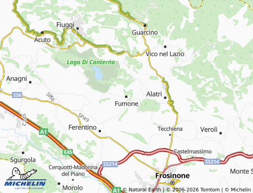 MICHELIN-Landkarte Fumone - ViaMichelin