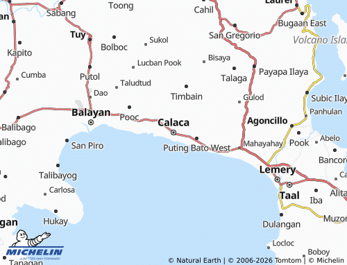MICHELIN Calaca map - ViaMichelin
