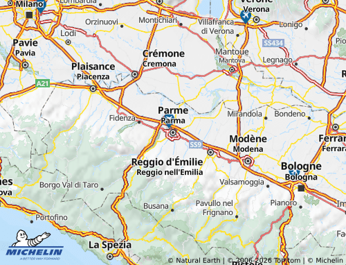 MICHELIN-Landkarte Parma - ViaMichelin