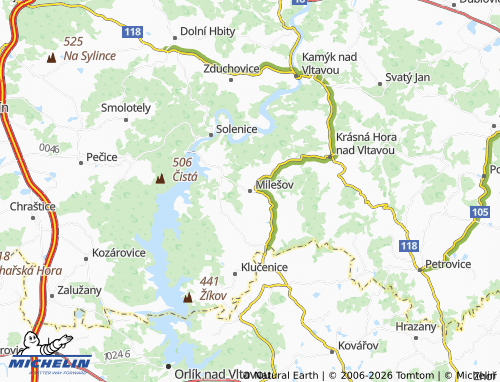 Mappa MICHELIN Milešov - ViaMichelin