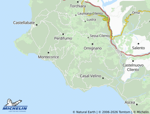 Mappa MICHELIN San Mauro Cilento - ViaMichelin