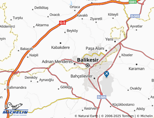 MICHELIN Kuvai Milliye map - ViaMichelin