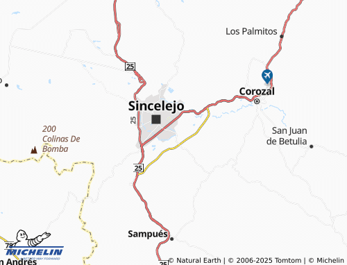 MICHELIN Uribe Uribe map - ViaMichelin