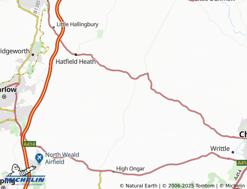 Mapa MICHELIN Abbess Roding - ViaMichelin
