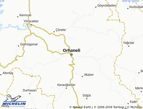 Kaart MICHELIN Orhaneli - ViaMichelin