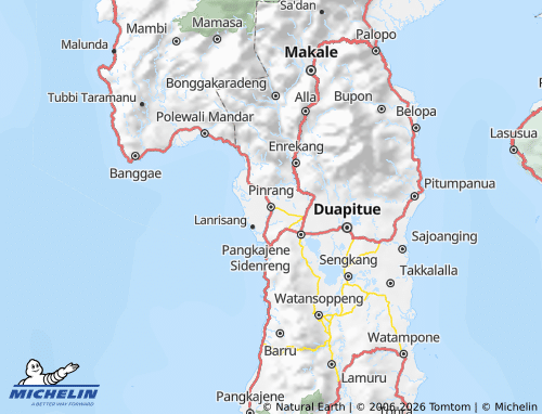 Mappa MICHELIN Pinrang - ViaMichelin