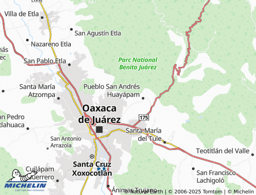 MICHELIN Las Salinas, Oaxaca de Juárez map - ViaMichelin
