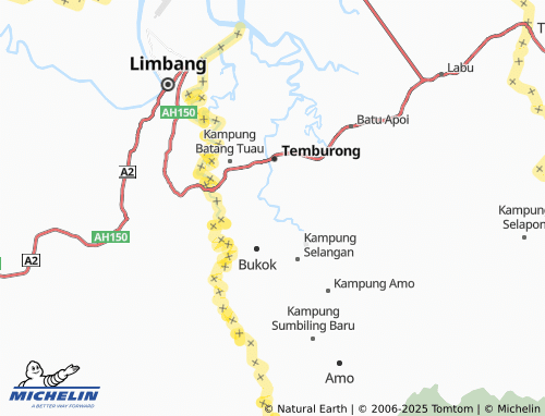 MICHELIN-Landkarte Kampung Lagau - ViaMichelin