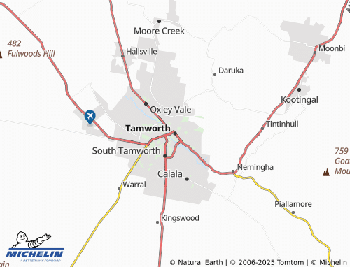 MICHELIN-Landkarte Tamworth - ViaMichelin