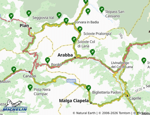 MICHELIN Arabba map - ViaMichelin
