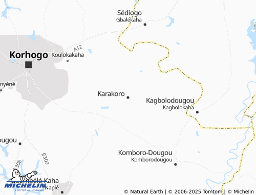 MICHELIN Karakoro map - ViaMichelin