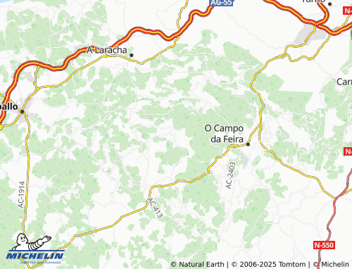 MICHELIN Montemaior (Santa María Madanela) map - ViaMichelin