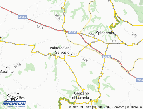 Mappa MICHELIN Palazzo San Gervasio - ViaMichelin