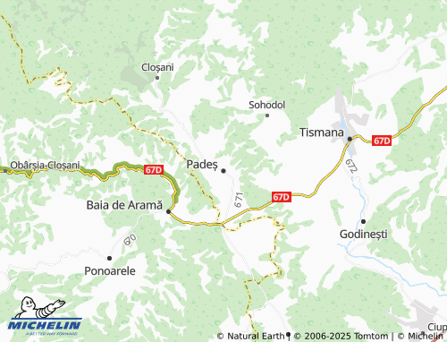 MICHELIN Padeș map - ViaMichelin