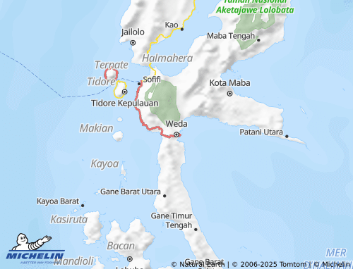 MICHELIN Halmahera Tengah map - ViaMichelin