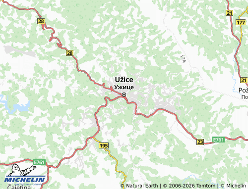 Mapa MICHELIN Užice - ViaMichelin