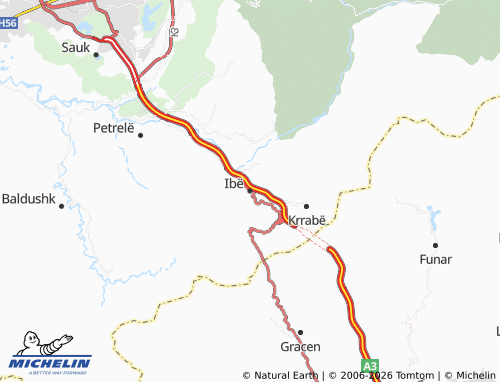 MICHELIN Ibë map - ViaMichelin