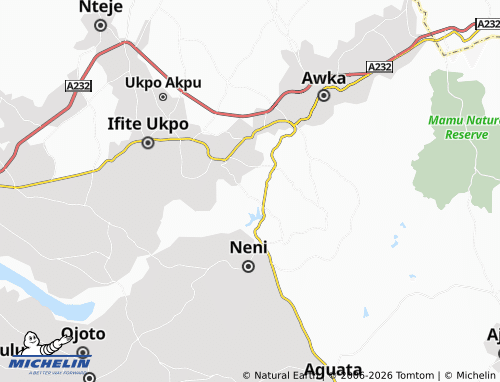 Mappa MICHELIN Agukwu Nri - ViaMichelin