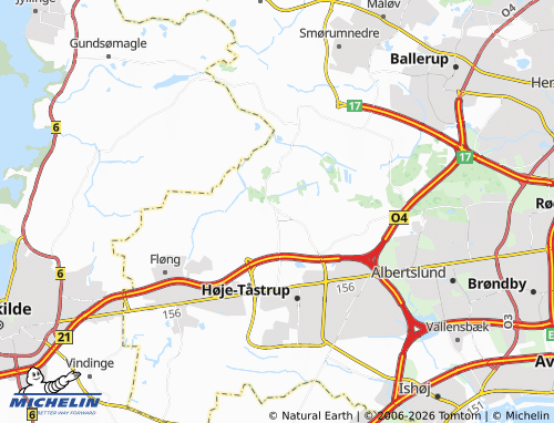 Mappa MICHELIN Sengeløse - ViaMichelin