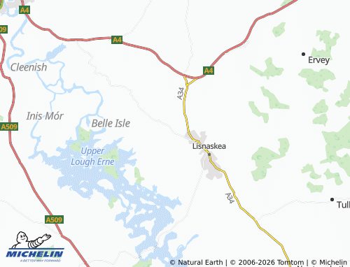 MICHELIN Drumbrughas North map - ViaMichelin