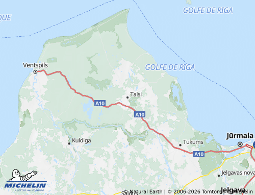 MICHELIN Talsu novads map - ViaMichelin