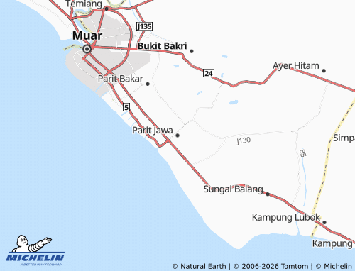 Mapa MICHELIN Parit Jawa - ViaMichelin