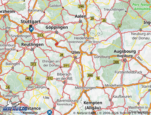 Mapa MICHELIN Ulm - ViaMichelin