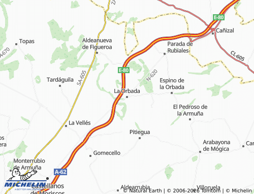 MICHELIN La Orbada map - ViaMichelin