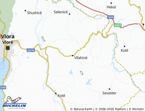 Mappa MICHELIN Vllahinë - ViaMichelin