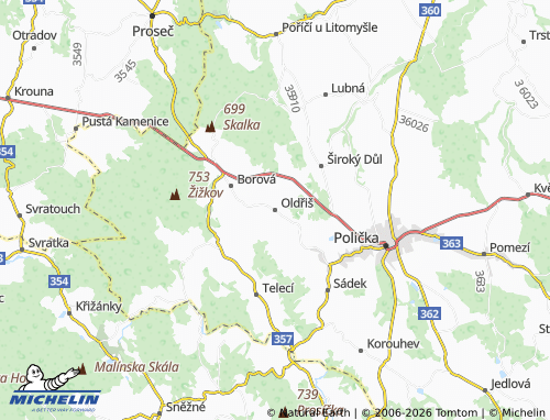 MICHELIN Oldřiš map - ViaMichelin