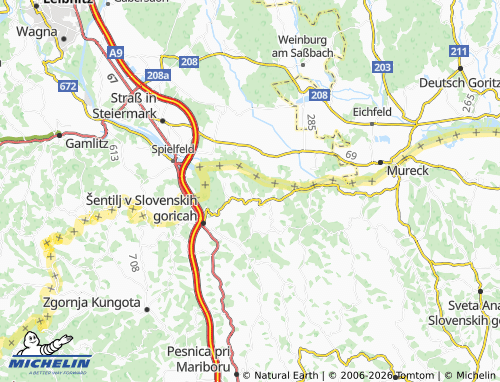 Mappa MICHELIN Kozjak pri Ceršaku - ViaMichelin