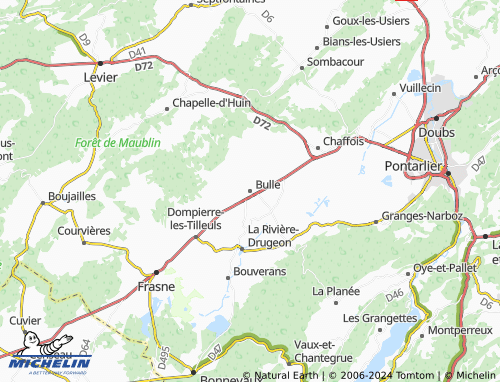 MICHELIN Bulle map - ViaMichelin